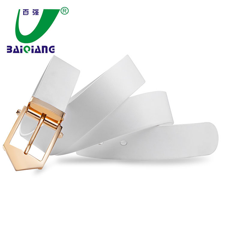 Best Selling Trendy Western Style Belt Strong Solid White Branded Belts for Men