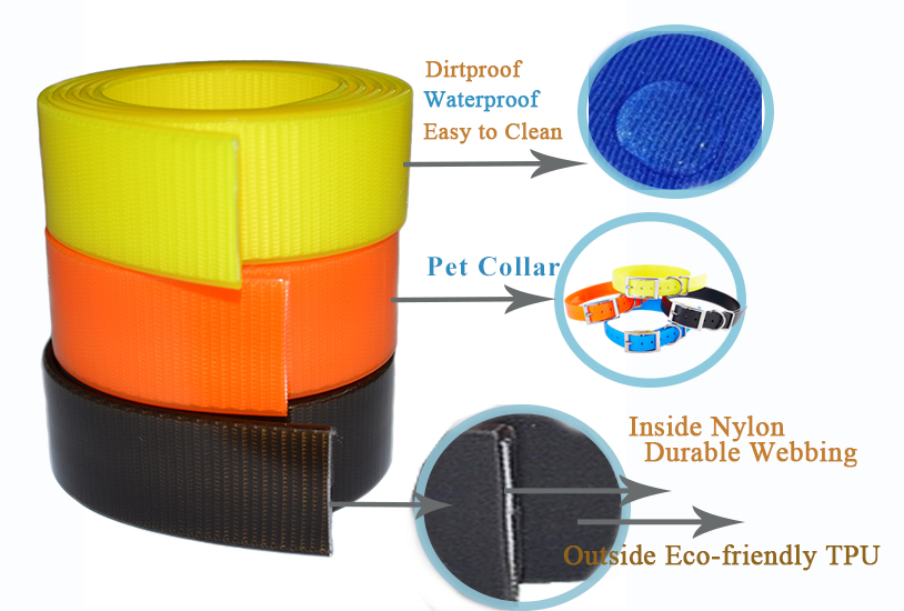 Waterproof Elastic Polyurethane Weldable Vinyl TPU Coated Nylon Webbing Rubber Webbing