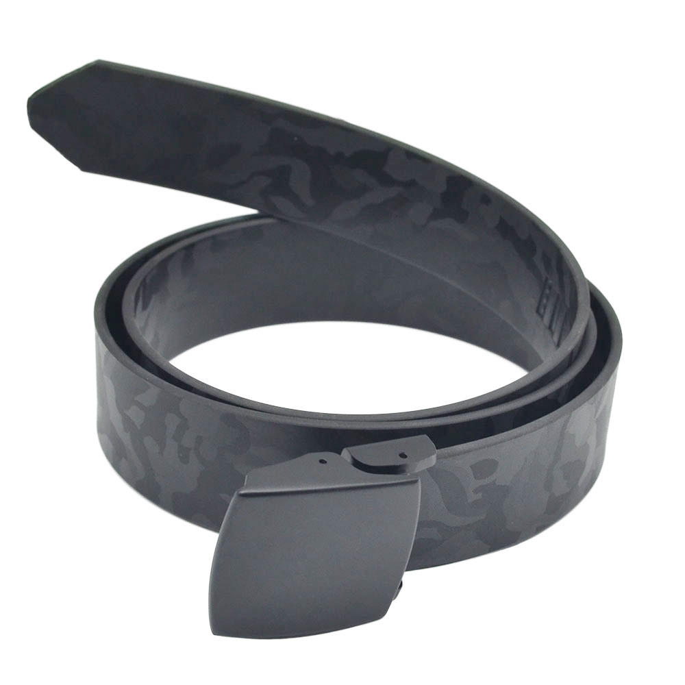 Camouflage Easy Slide Cow Leather Textured Automatic Belt For Male