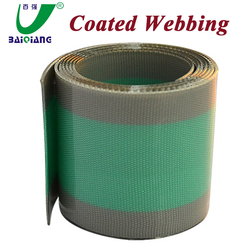 Ultra thin Stock TPU Coated Nylon Webbing Polyvinyl Blue and Red Coated Polyester Webbing Safety Belts