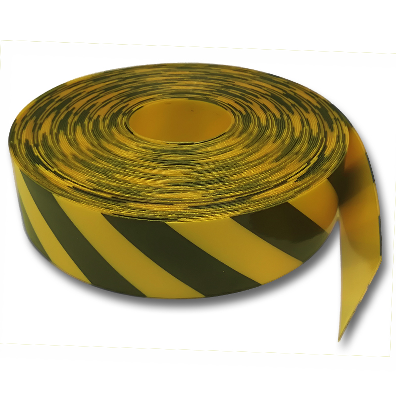 Yellow and Black Smooth Glossy Custom Printing TPU Coated Nylon Bag Handle Webbing 